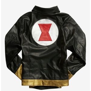 Hot Topic Her Universe Black Widow Marvel Biker Jacket Coat